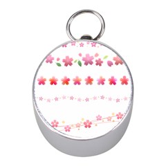 Sakura Border Cherry Blossom Mini Silver Compasses by Simbadda