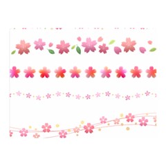 Sakura Border Cherry Blossom Double Sided Flano Blanket (mini)  by Simbadda