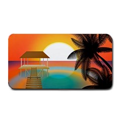 Sunset Beach Beach Palm Ocean Medium Bar Mats by Simbadda