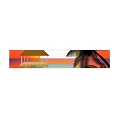 Sunset Beach Beach Palm Ocean Flano Scarf (mini) by Simbadda