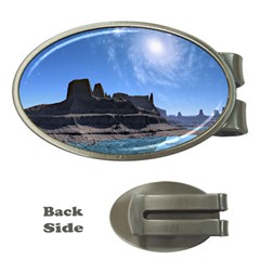 Mountains Galaxy Lake Landscape Money Clips (oval) 