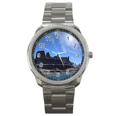 Mountains Galaxy Lake Landscape Sport Metal Watch by Simbadda