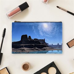 Mountains Galaxy Lake Landscape Cosmetic Bag (medium) by Simbadda