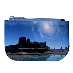 Mountains Galaxy Lake Landscape Large Coin Purse by Simbadda