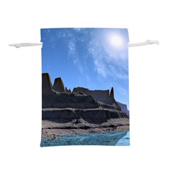 Mountains Galaxy Lake Landscape Lightweight Drawstring Pouch (l)