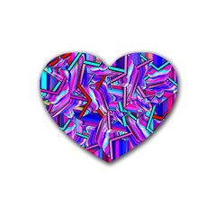 Stars Beveled 3d Abstract Heart Coaster (4 Pack)  by Mariart