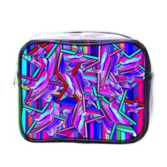 Stars Beveled 3d Abstract Mini Toiletries Bag (one Side) by Mariart