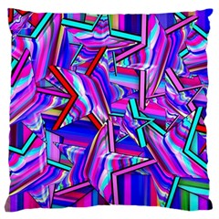 Stars Beveled 3d Abstract Large Cushion Case (two Sides) by Mariart