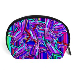 Stars Beveled 3d Abstract Accessory Pouch (large) by Mariart