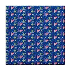 Memphis Pattern Tile Coaster by Simbadda