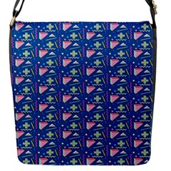 Memphis Pattern Flap Closure Messenger Bag (s) by Simbadda