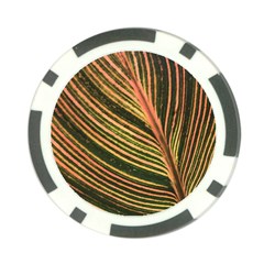 Leaf Patten Lines Colorful Plant Poker Chip Card Guard by Simbadda