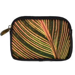 Leaf Patten Lines Colorful Plant Digital Camera Leather Case by Simbadda