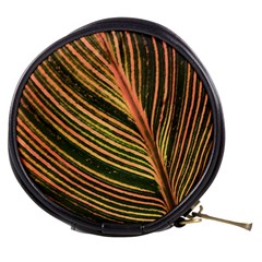 Leaf Patten Lines Colorful Plant Mini Makeup Bag by Simbadda