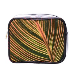 Leaf Patten Lines Colorful Plant Mini Toiletries Bag (one Side) by Simbadda