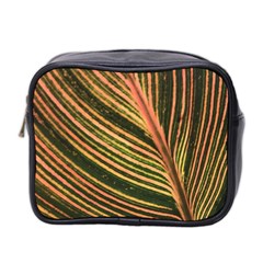 Leaf Patten Lines Colorful Plant Mini Toiletries Bag (two Sides) by Simbadda