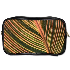 Leaf Patten Lines Colorful Plant Toiletries Bag (two Sides) by Simbadda