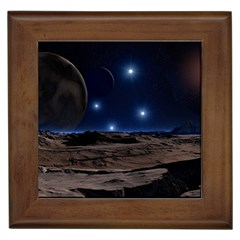 Lunar Landscape Star Brown Dwarf Framed Tile by Simbadda