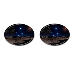 Lunar Landscape Star Brown Dwarf Cufflinks (oval) by Simbadda