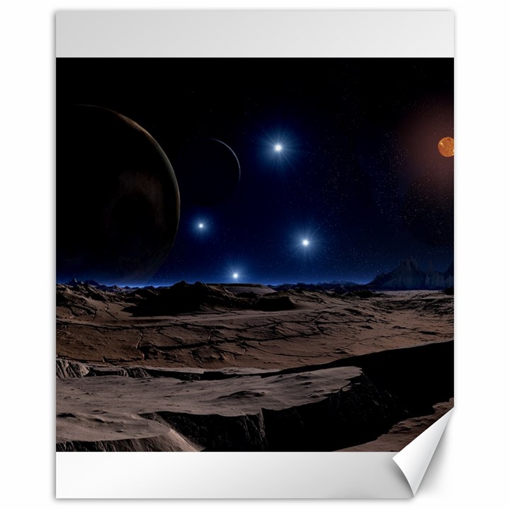 Lunar Landscape Star Brown Dwarf Canvas 16  x 20 