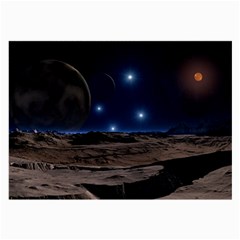 Lunar Landscape Star Brown Dwarf Large Glasses Cloth (2 Sides) by Simbadda