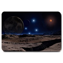 Lunar Landscape Star Brown Dwarf Large Doormat  by Simbadda