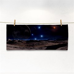 Lunar Landscape Star Brown Dwarf Hand Towel by Simbadda