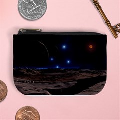 Lunar Landscape Star Brown Dwarf Mini Coin Purse by Simbadda