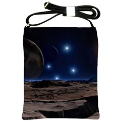 Lunar Landscape Star Brown Dwarf Shoulder Sling Bag by Simbadda