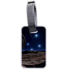 Lunar Landscape Star Brown Dwarf Luggage Tag (two Sides) by Simbadda