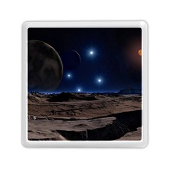 Lunar Landscape Star Brown Dwarf Memory Card Reader (square) by Simbadda