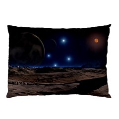 Lunar Landscape Star Brown Dwarf Pillow Case (two Sides) by Simbadda