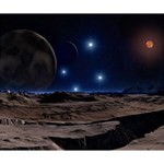 Lunar Landscape Star Brown Dwarf Deluxe Canvas 14  x 11  (Stretched) 14  x 11  x 1.5  Stretched Canvas