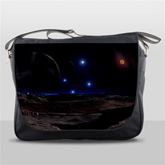 Lunar Landscape Star Brown Dwarf Messenger Bag by Simbadda