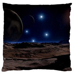 Lunar Landscape Star Brown Dwarf Large Cushion Case (one Side) by Simbadda