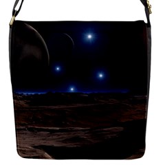 Lunar Landscape Star Brown Dwarf Flap Closure Messenger Bag (s) by Simbadda