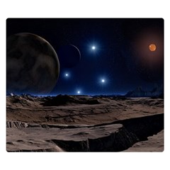 Lunar Landscape Star Brown Dwarf Double Sided Flano Blanket (small)  by Simbadda