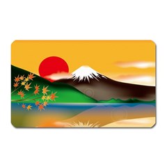 Mount Fuji Japan Lake Sun Sunset Magnet (rectangular) by Simbadda