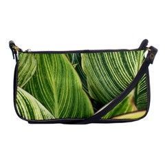 Leaves Striped Pattern Texture Shoulder Clutch Bag by Simbadda