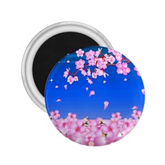 Sakura Cherry Blossom Night Moon 2 25  Magnets by Simbadda