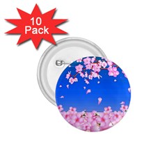 Sakura Cherry Blossom Night Moon 1 75  Buttons (10 Pack) by Simbadda