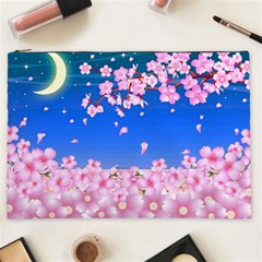 Sakura Cherry Blossom Night Moon Cosmetic Bag (xxl) by Simbadda