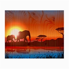 African Background Small Glasses Cloth (2 Sides) by Simbadda