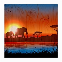 African Background Medium Glasses Cloth by Simbadda