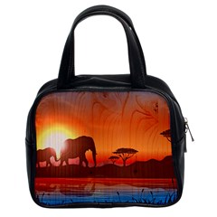 African Background Classic Handbag (two Sides) by Simbadda