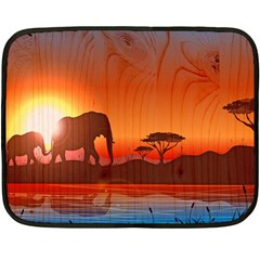 African Background Double Sided Fleece Blanket (mini)  by Simbadda