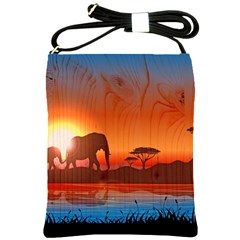 African Background Shoulder Sling Bag by Simbadda