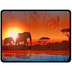 African Background Fleece Blanket (large)  by Simbadda