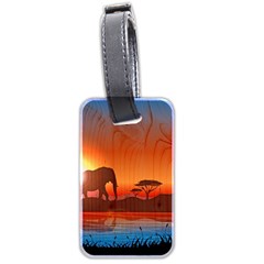 African Background Luggage Tag (two Sides) by Simbadda