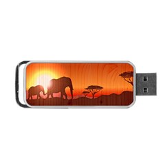 African Background Portable Usb Flash (one Side) by Simbadda